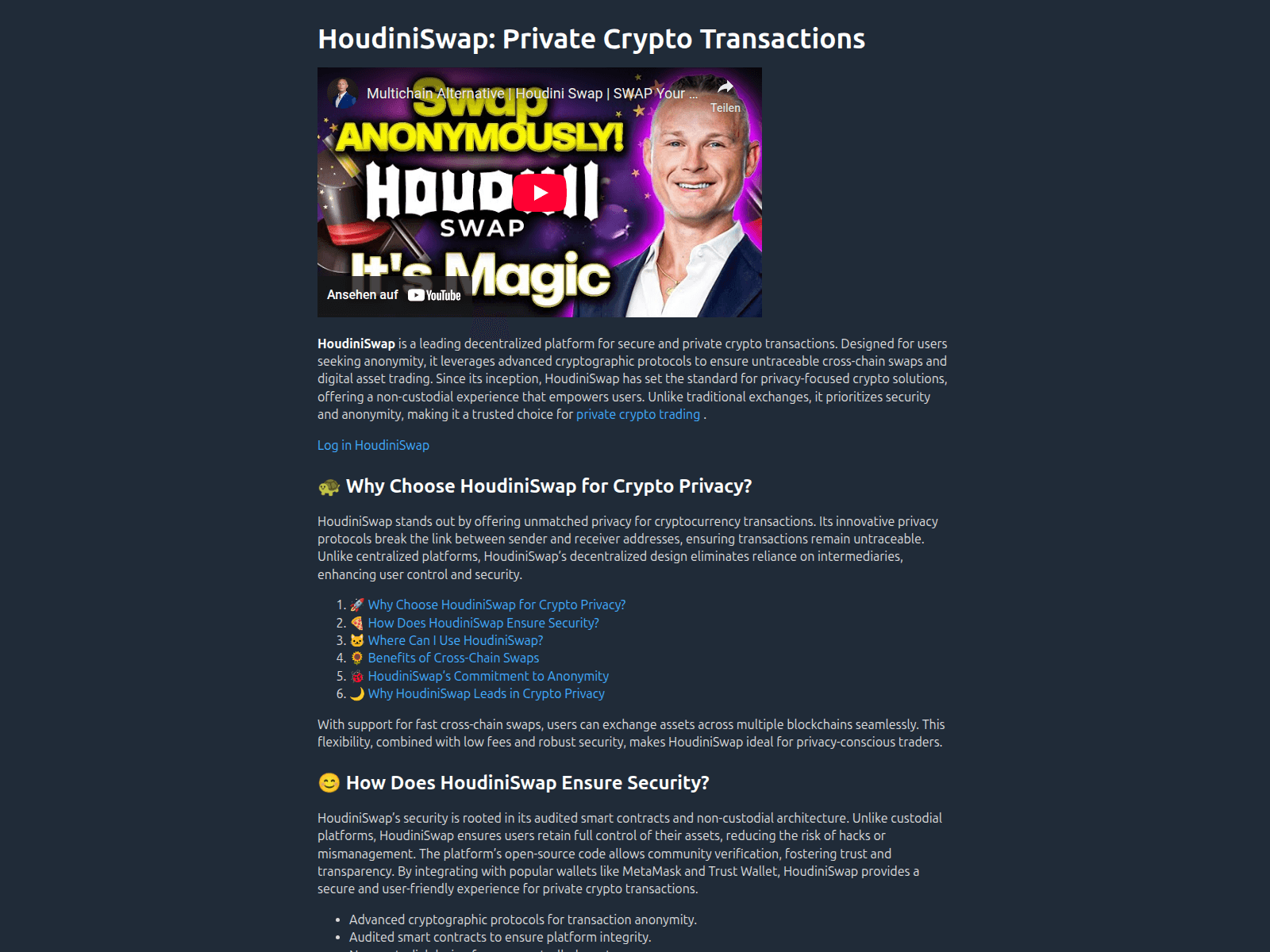 Screenshot of houdiniswapx.org