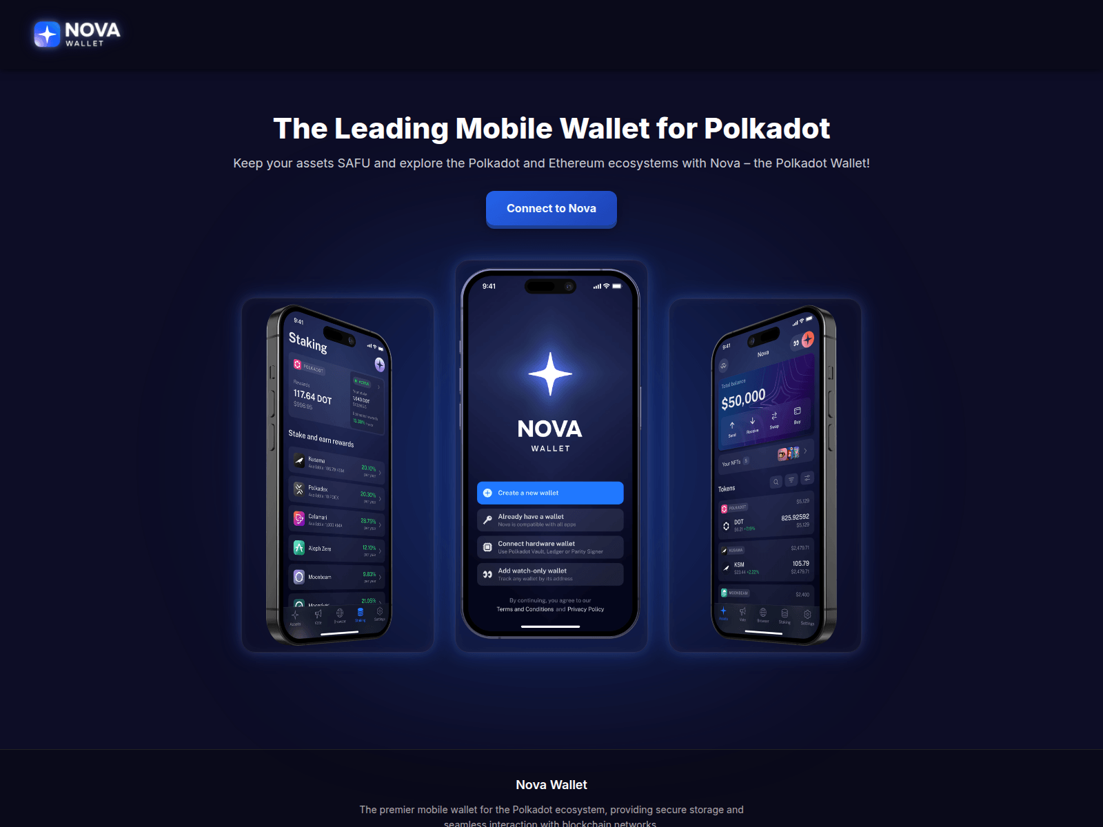 Screenshot of appnovawallet.app