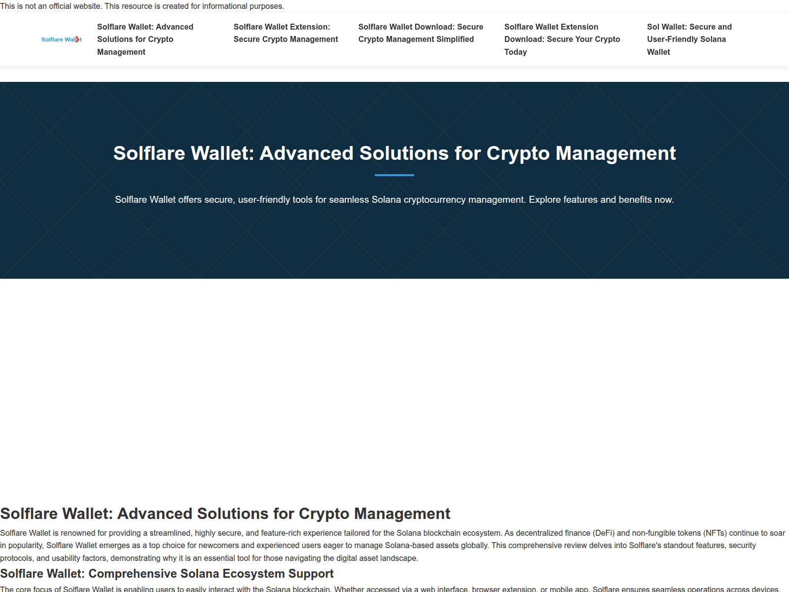 Screenshot of wallet.web-solflare.to