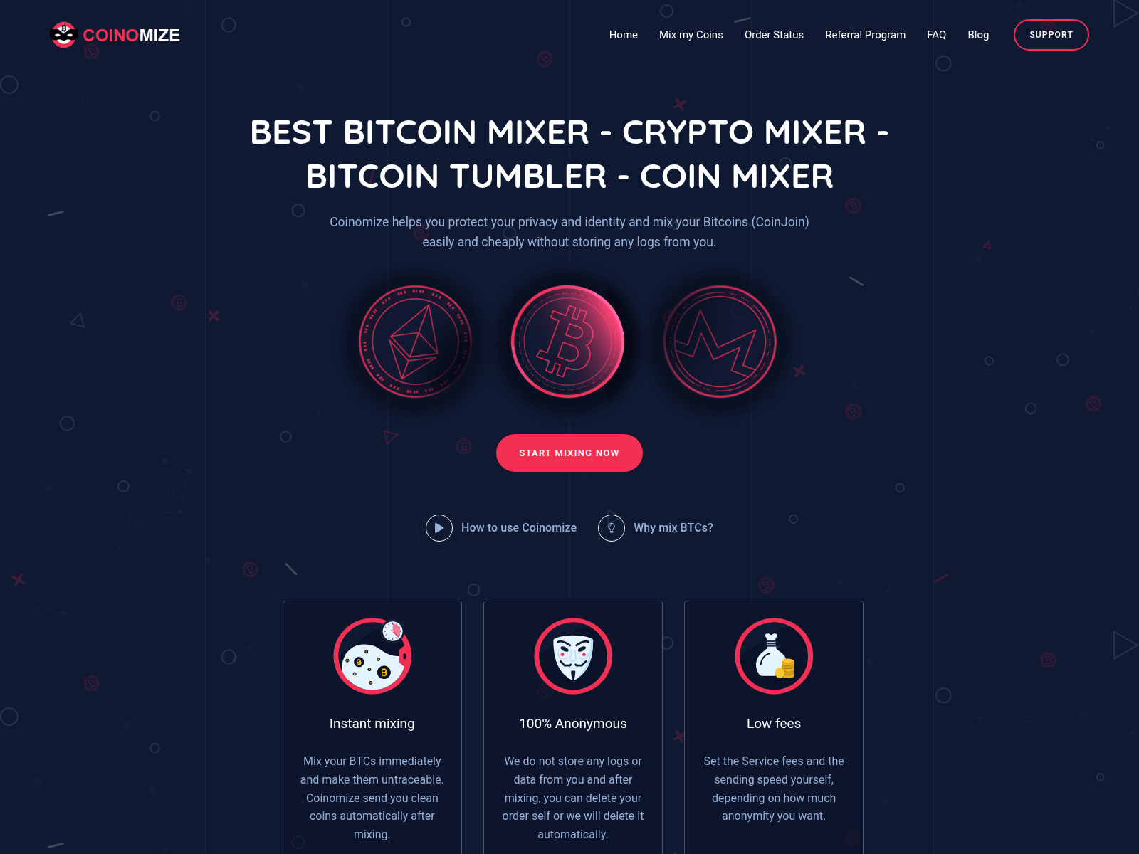 Screenshot of coinomize.sbs