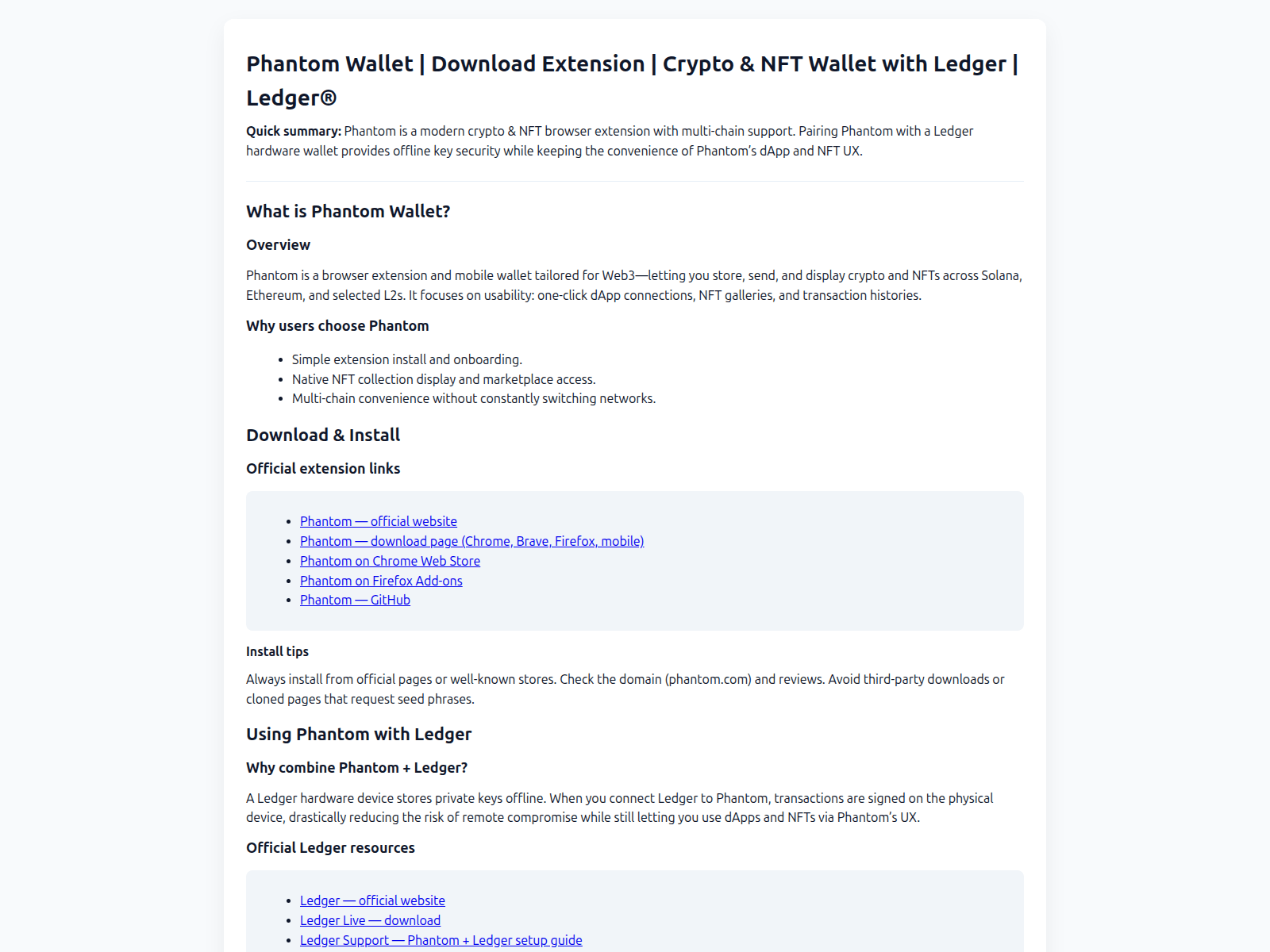 Screenshot of phantomssol.pages.dev
