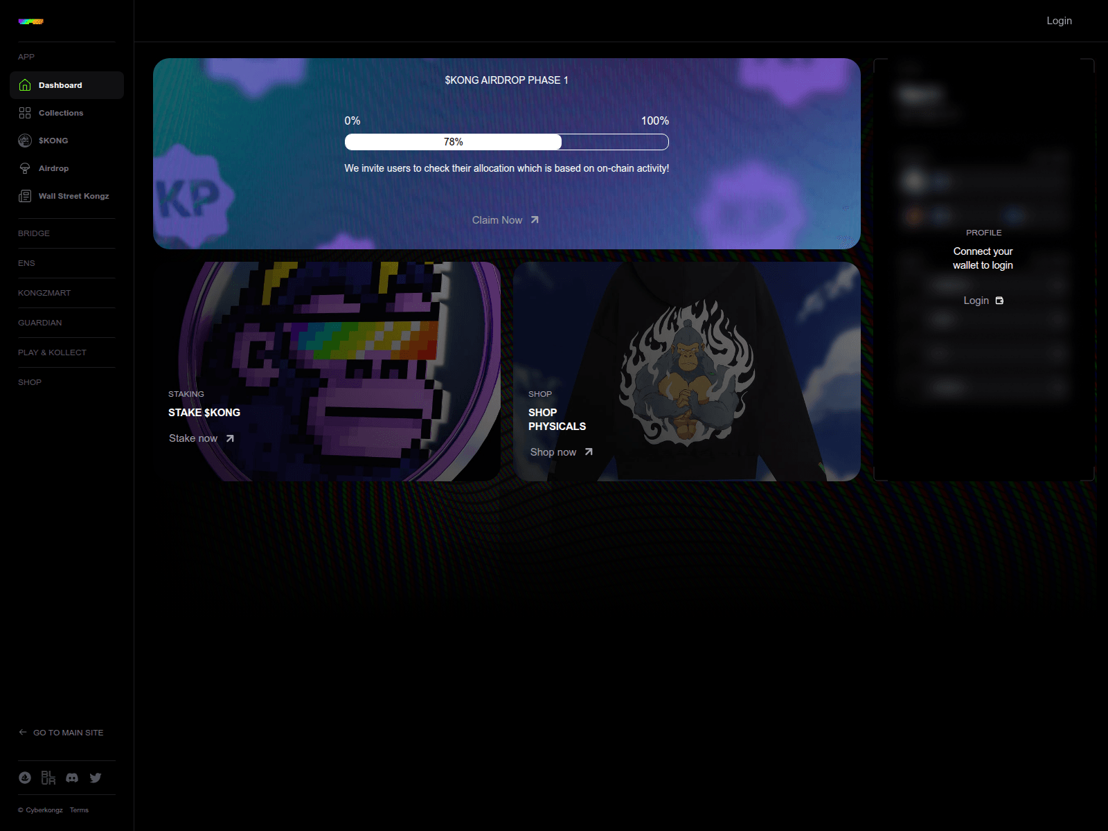 Screenshot of live-cyberkongz.com