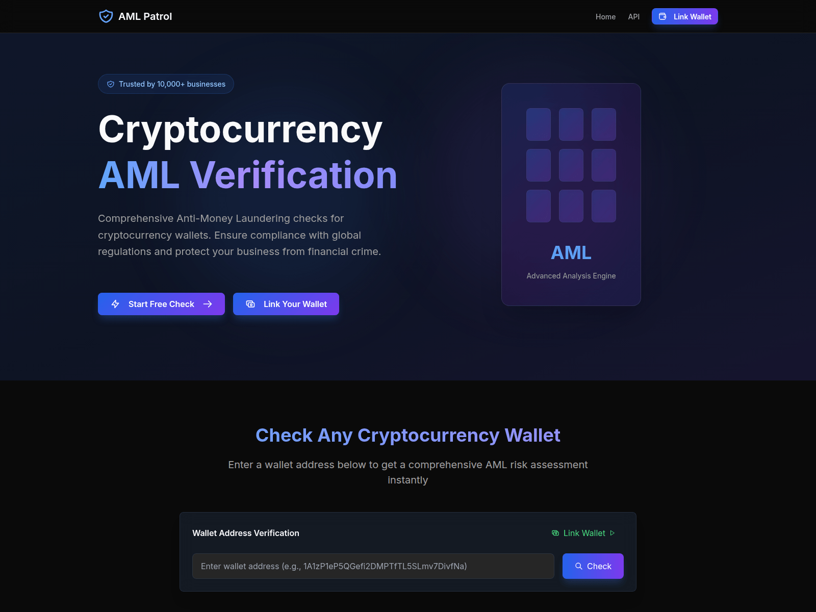 Screenshot of www.amlpatrol.org