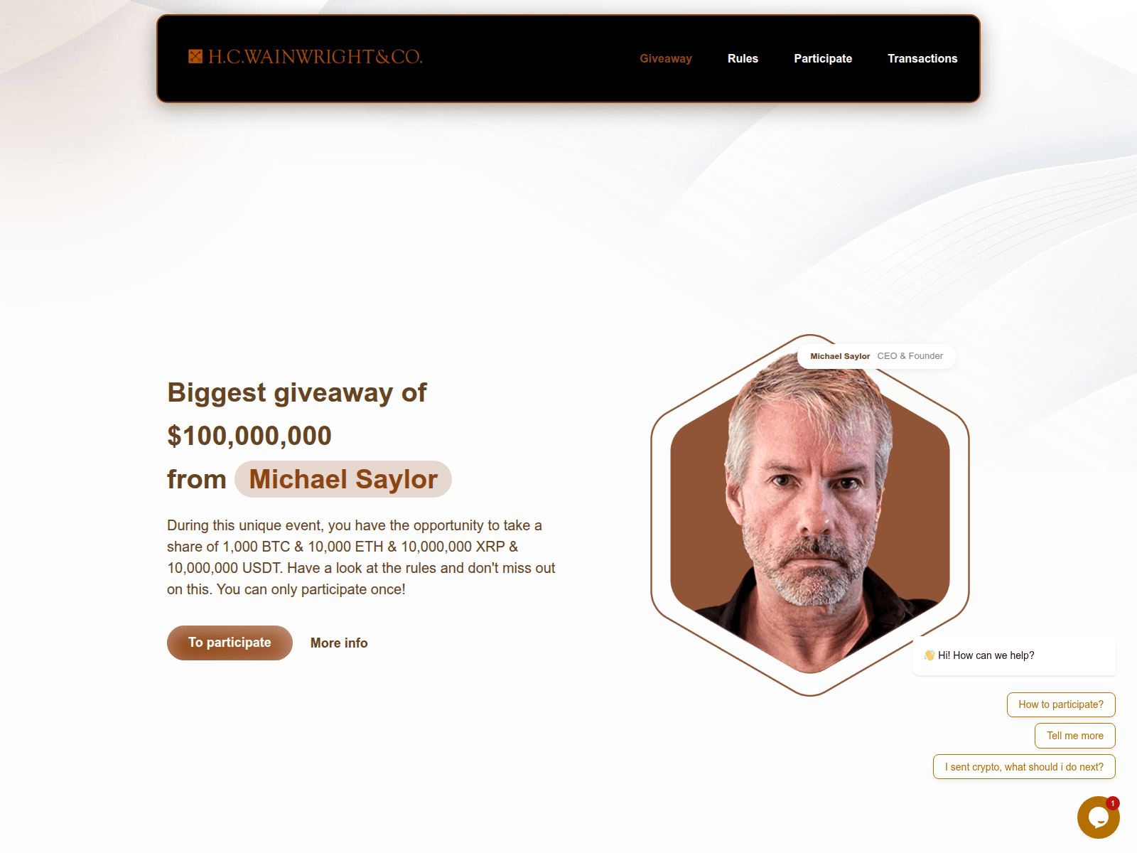 Screenshot of hcw-event.com
