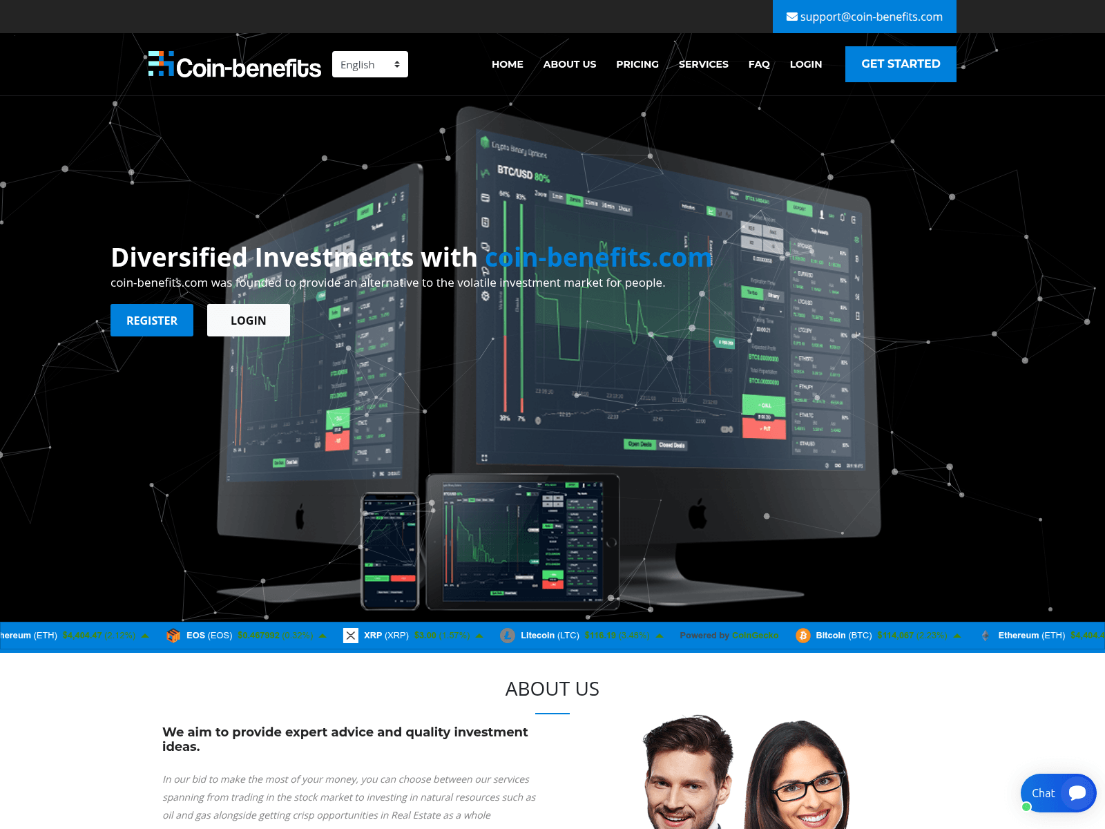 Screenshot of coin-benefits.com
