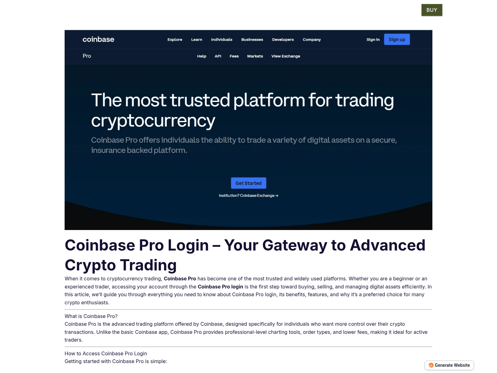 Screenshot of eng-coinbasepro-learn.pineapple.page