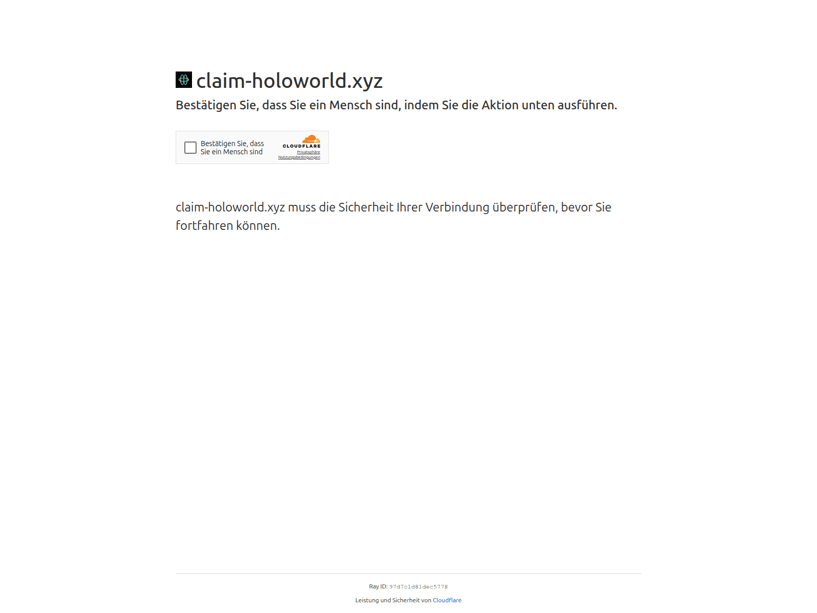 Screenshot of claim-holoworld.xyz