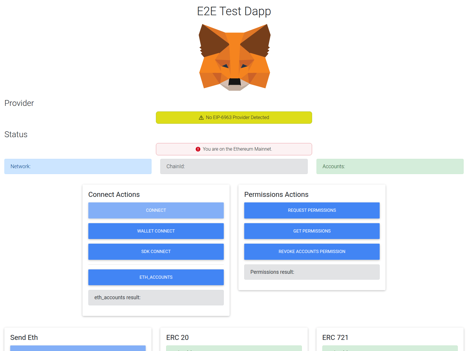 Screenshot of test-dapp-dut.pages.dev