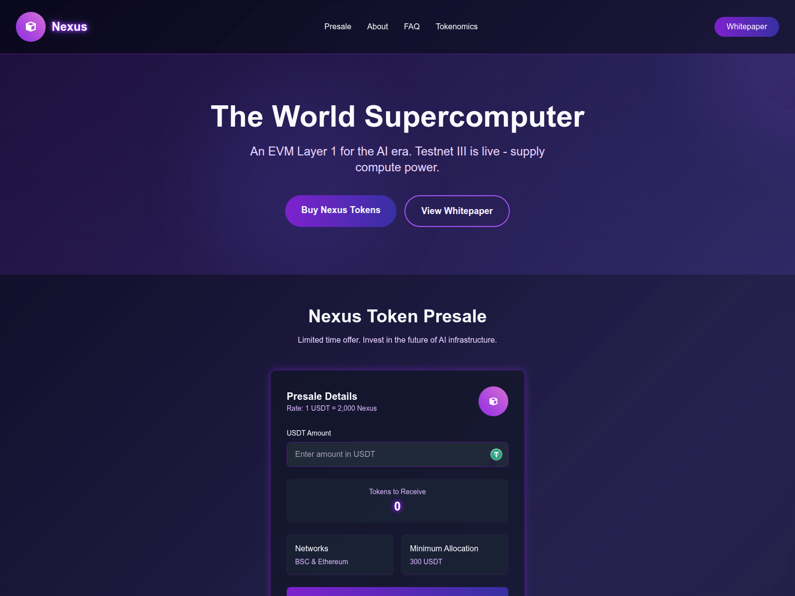 Screenshot of nexustoken.top