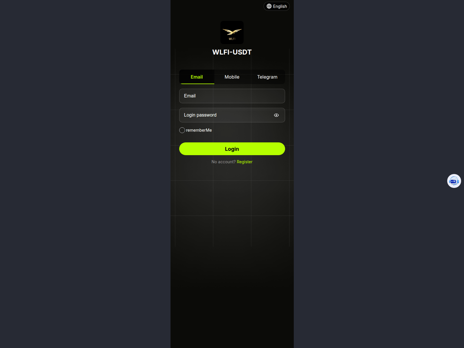 Screenshot of www.wlfi-usdt.cc