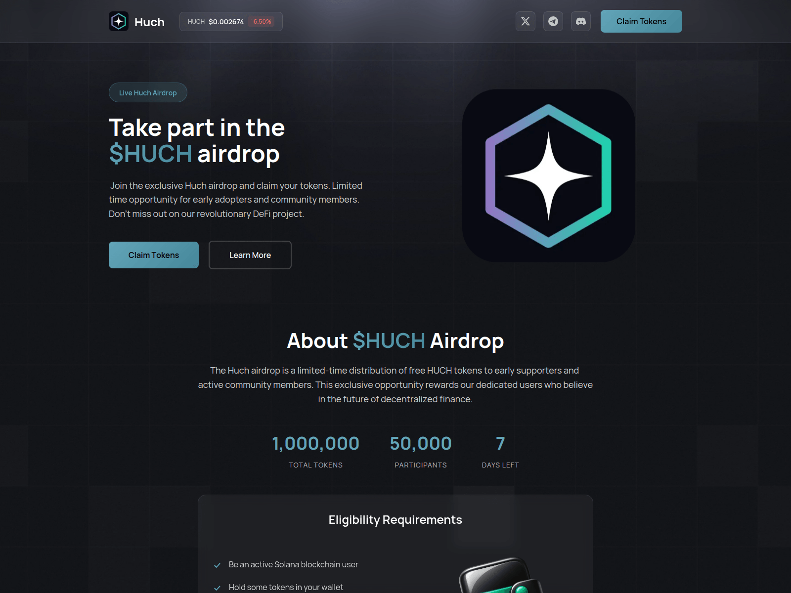 Screenshot of huch.click