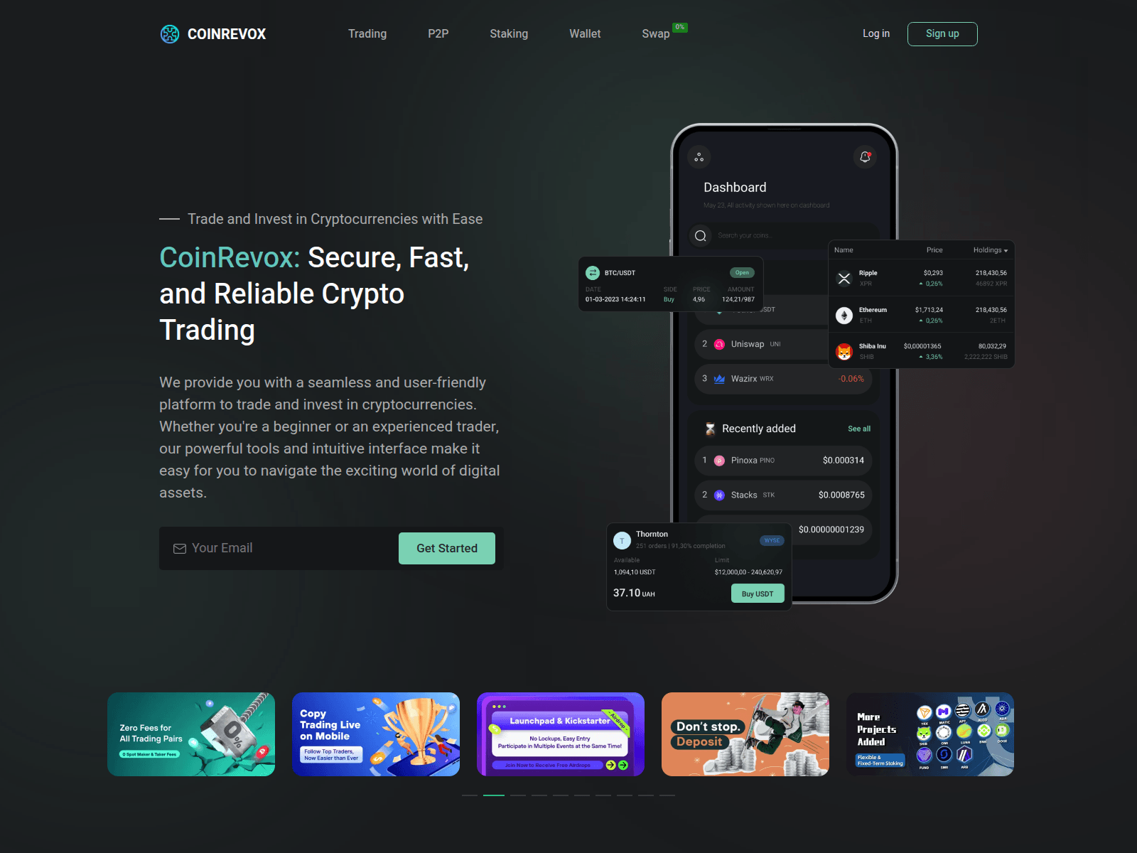 Screenshot of coinrevox.com