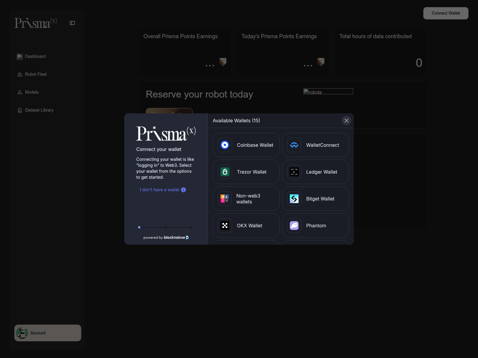 Screenshot of prismax.suicollect.com