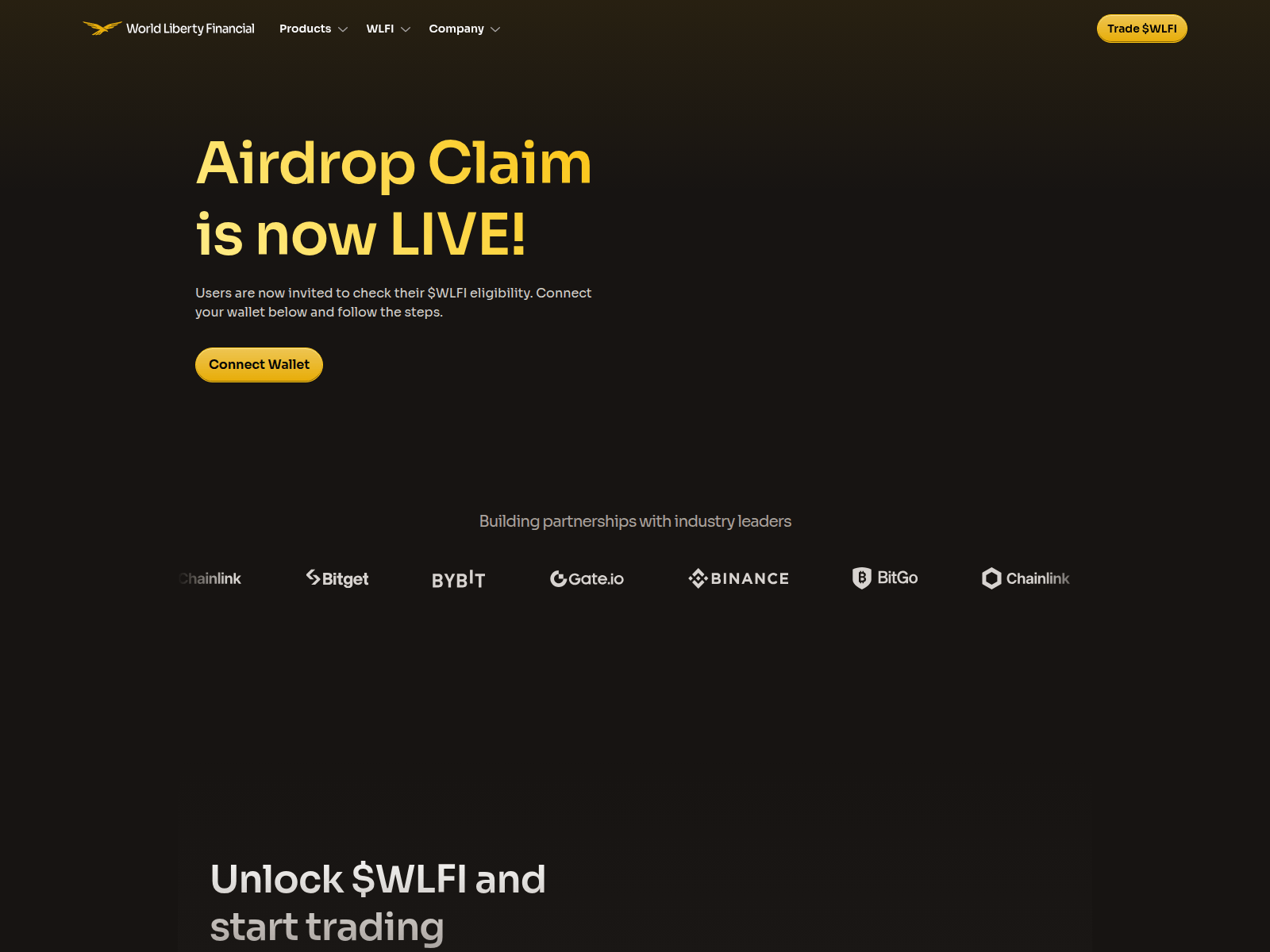 Screenshot of claim.worldlibertyfilnancial.com