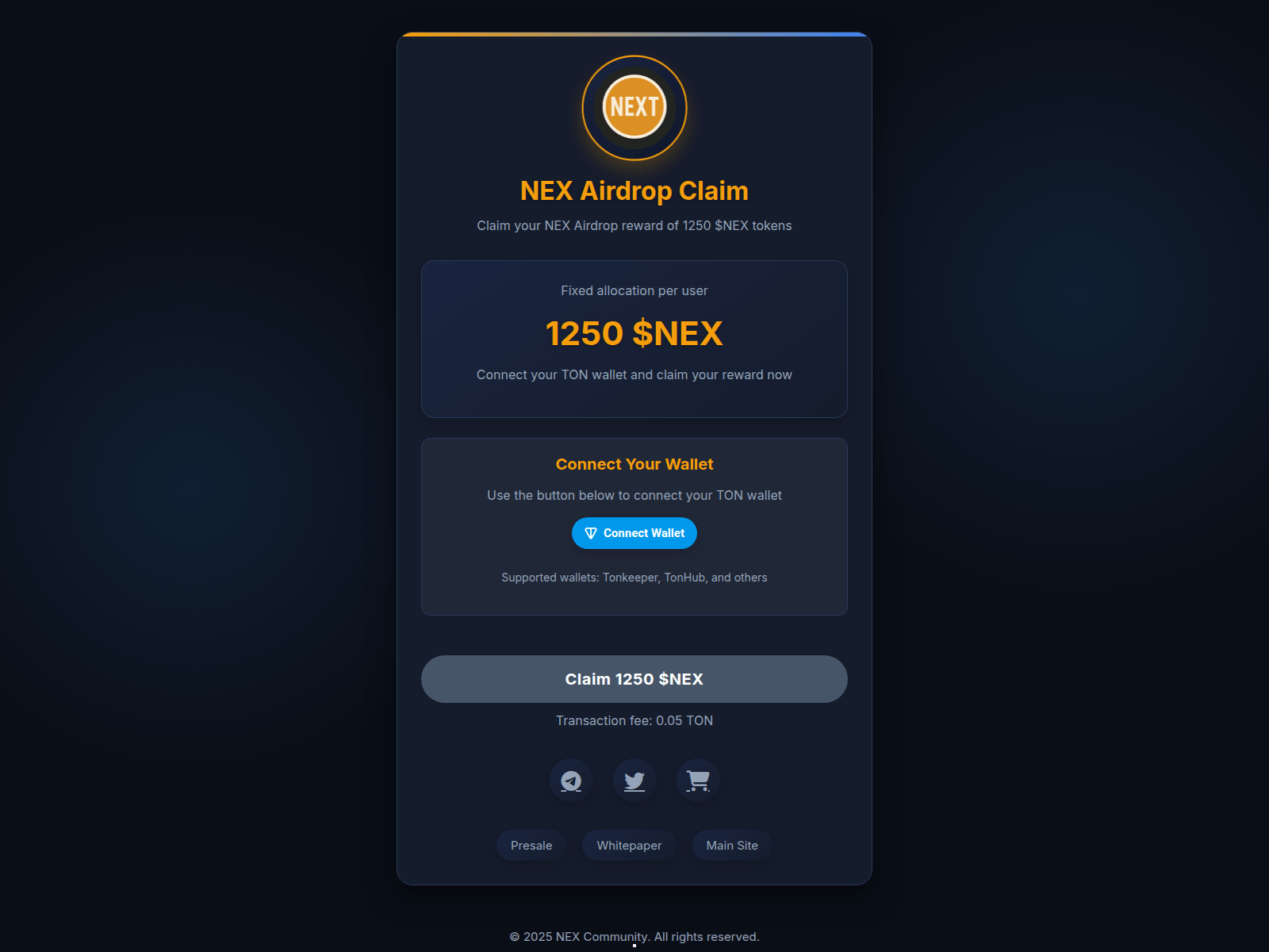 Screenshot of nexairdropclaim.netlify.app