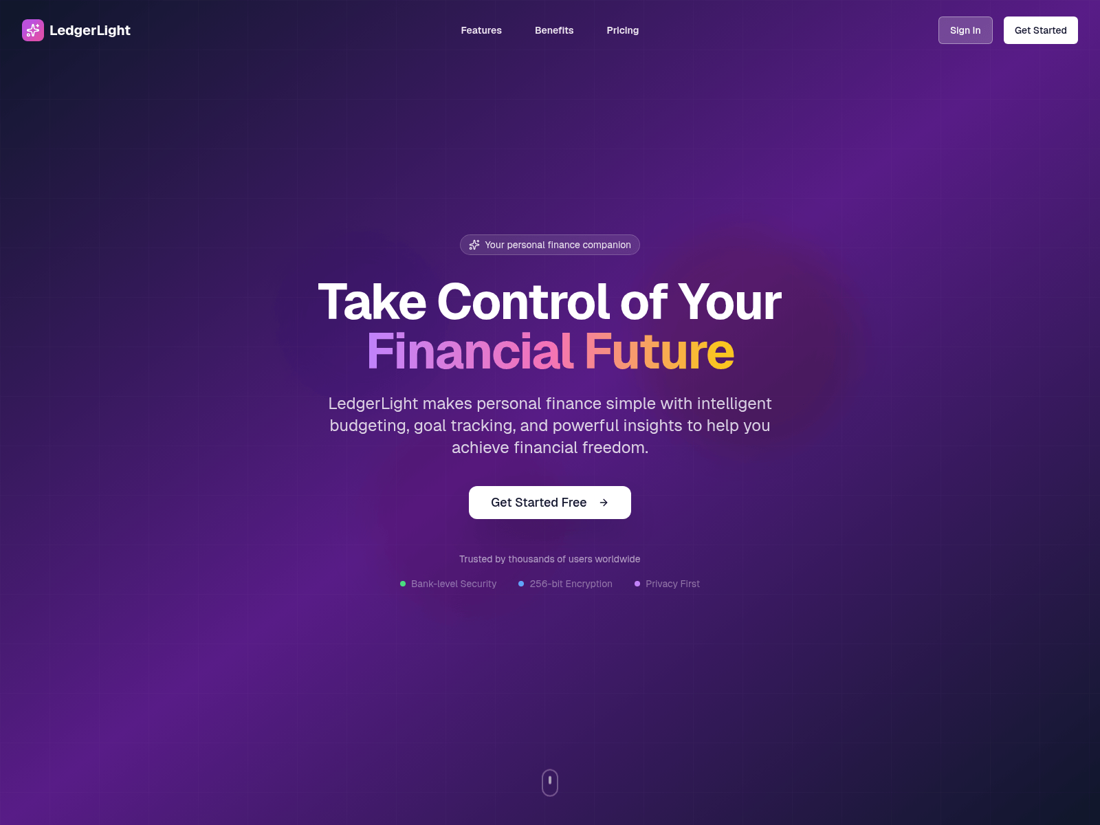 Screenshot of ledgerlight.fromfabian.com