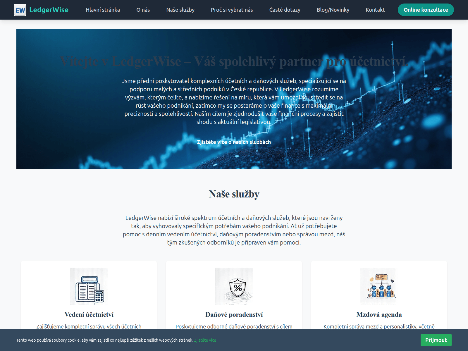 Screenshot of ledgerwise.cc