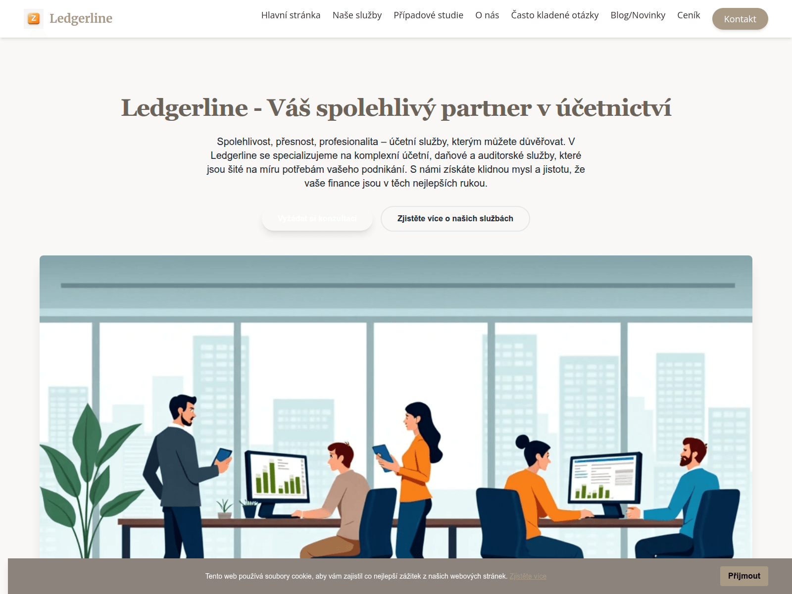 Screenshot of ledgerline.company