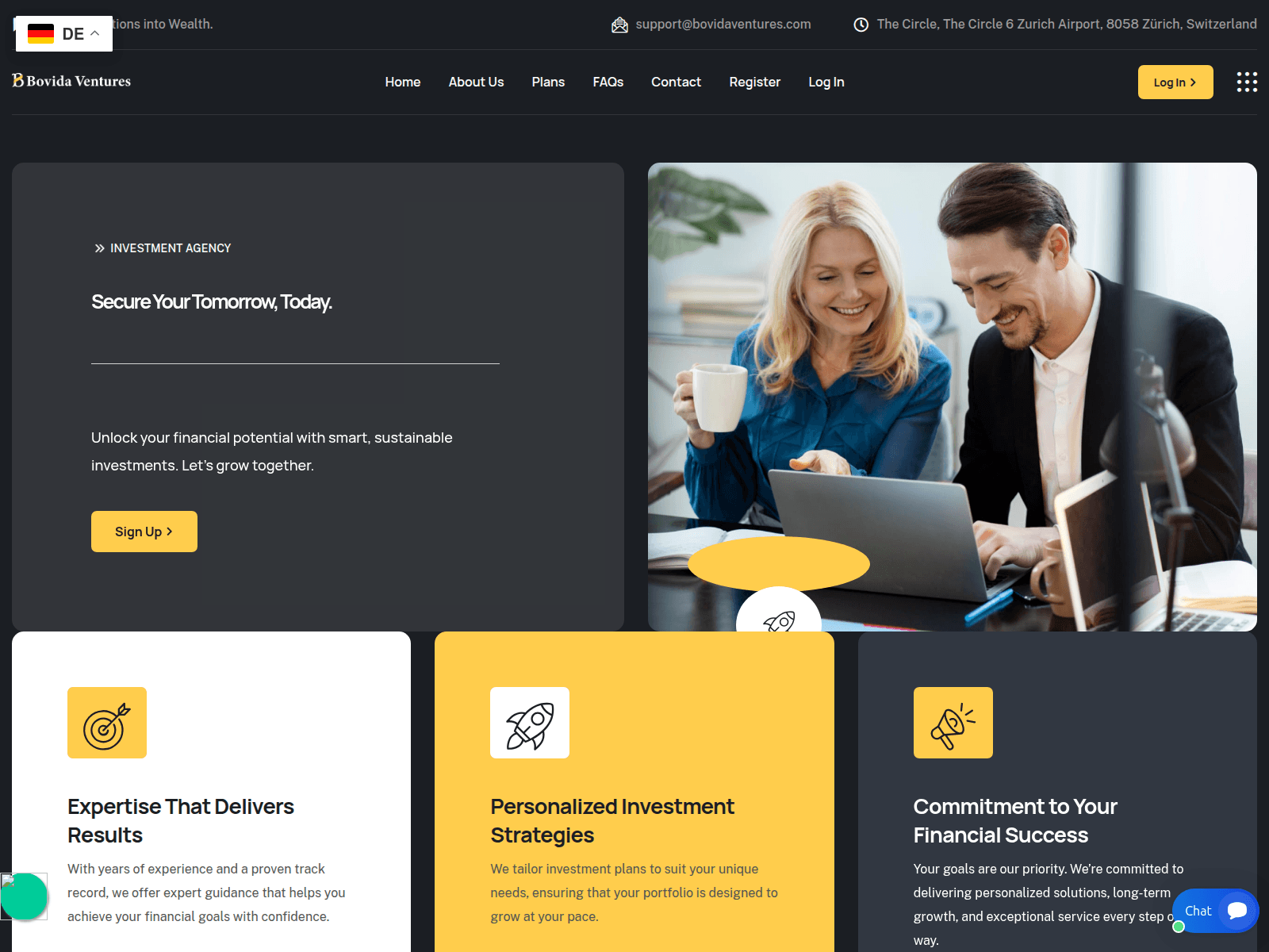 Screenshot of bovidaventures.com