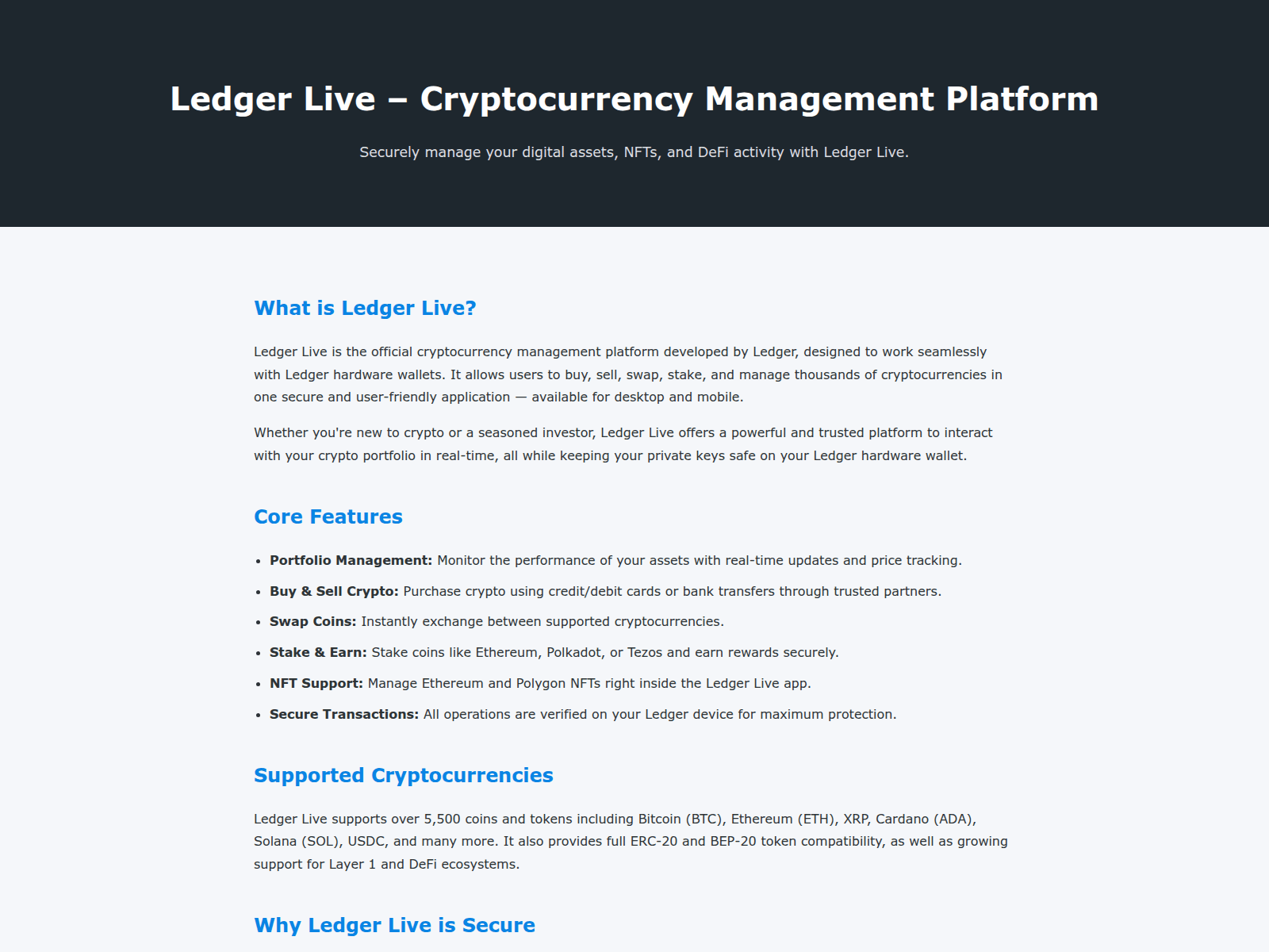 Screenshot of ledger-live-shv.pages.dev