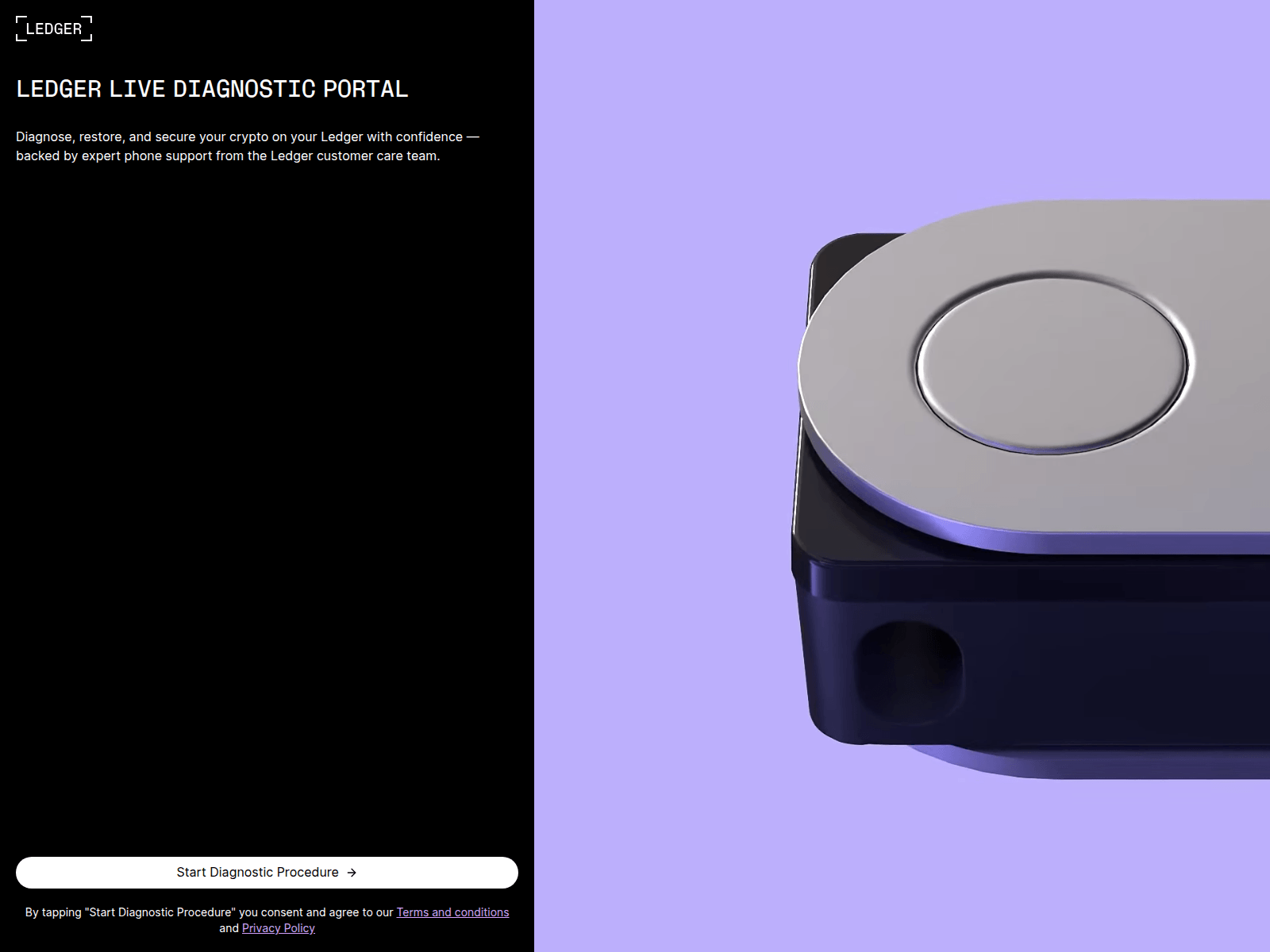 Screenshot of ledger-devicerecover.com