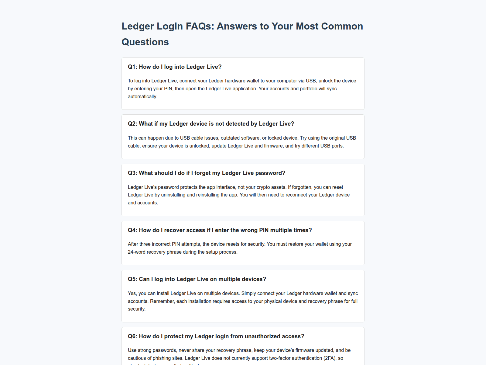 Screenshot of ledger-log-in.pages.dev