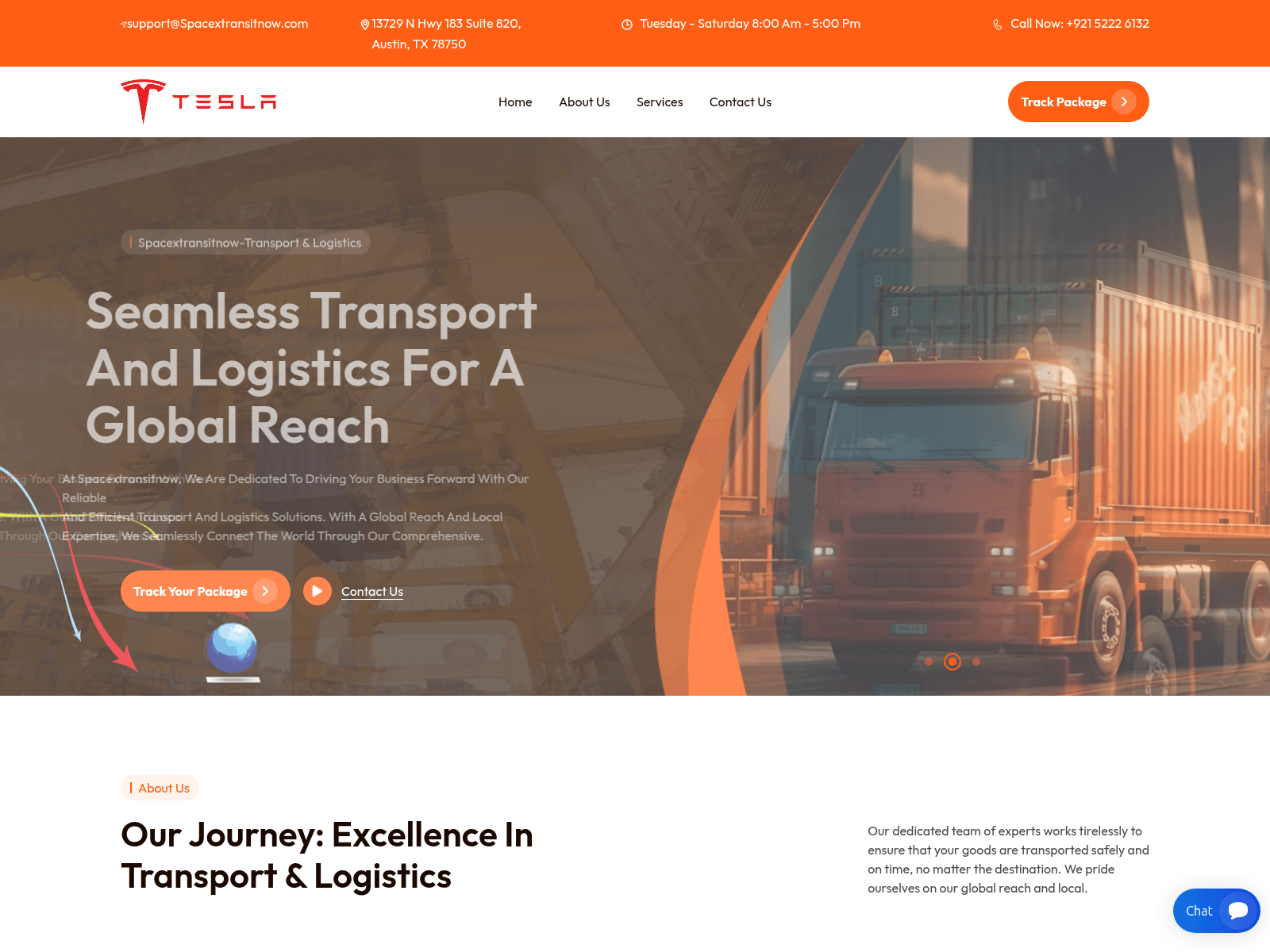Screenshot of spacextransitnow.com