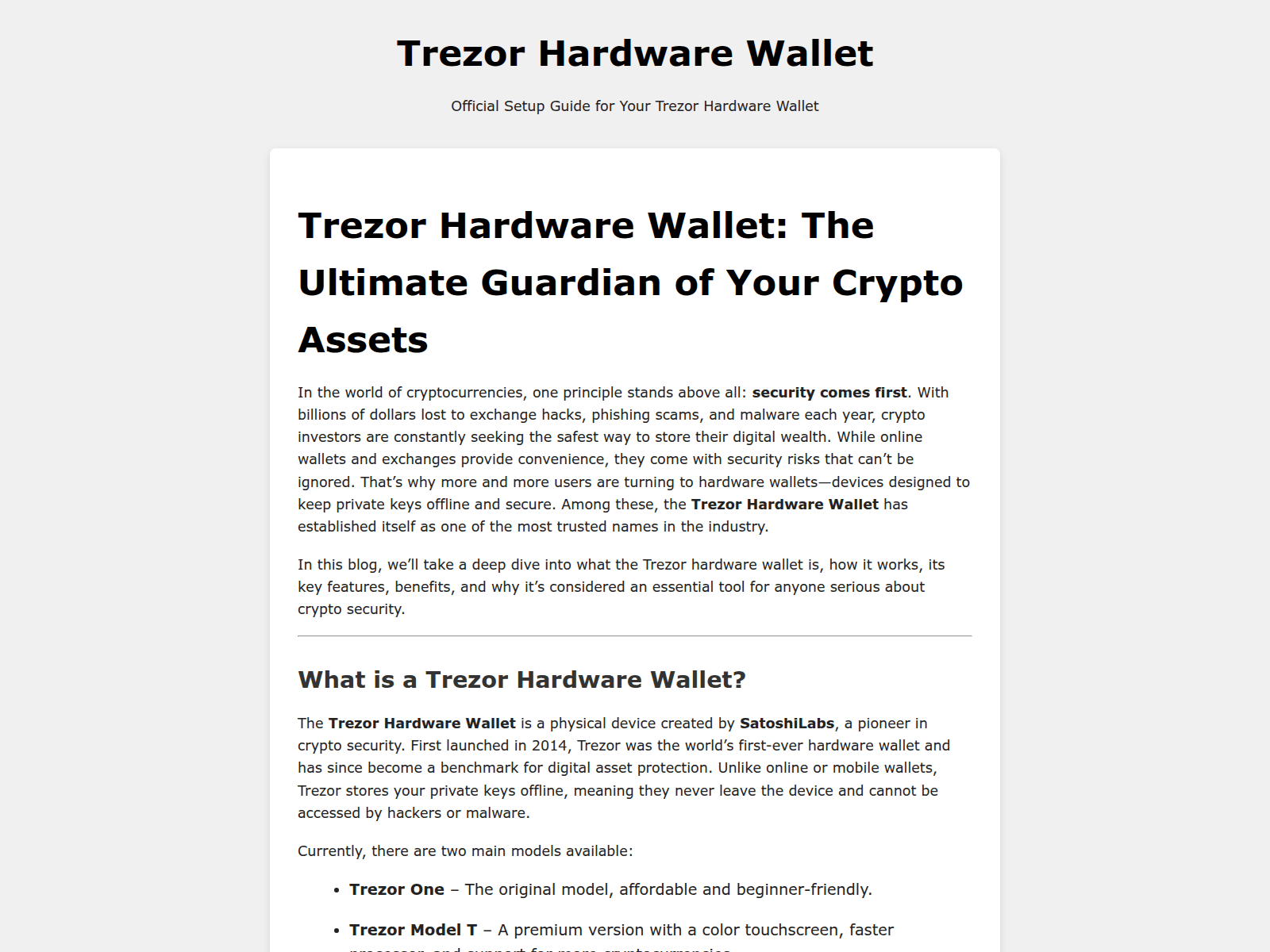 Screenshot of trezor-hardware-wallet-8fb.pages.dev