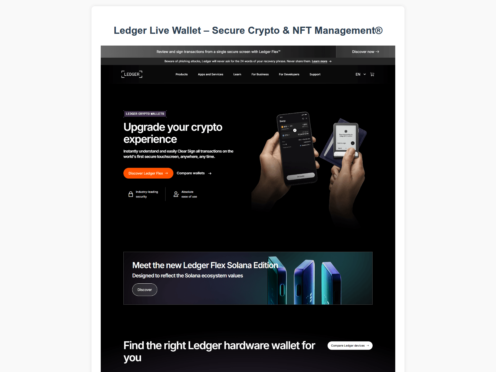 Screenshot of ledgerr-live-wallet-get.pages.dev