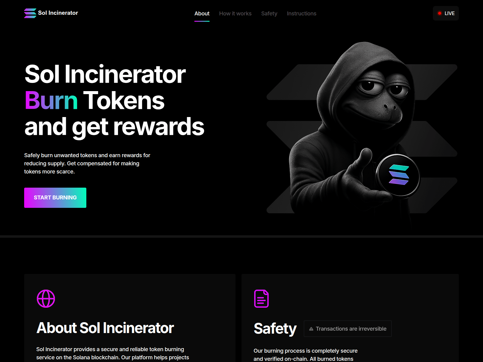 Screenshot of sol-incinerator.icu