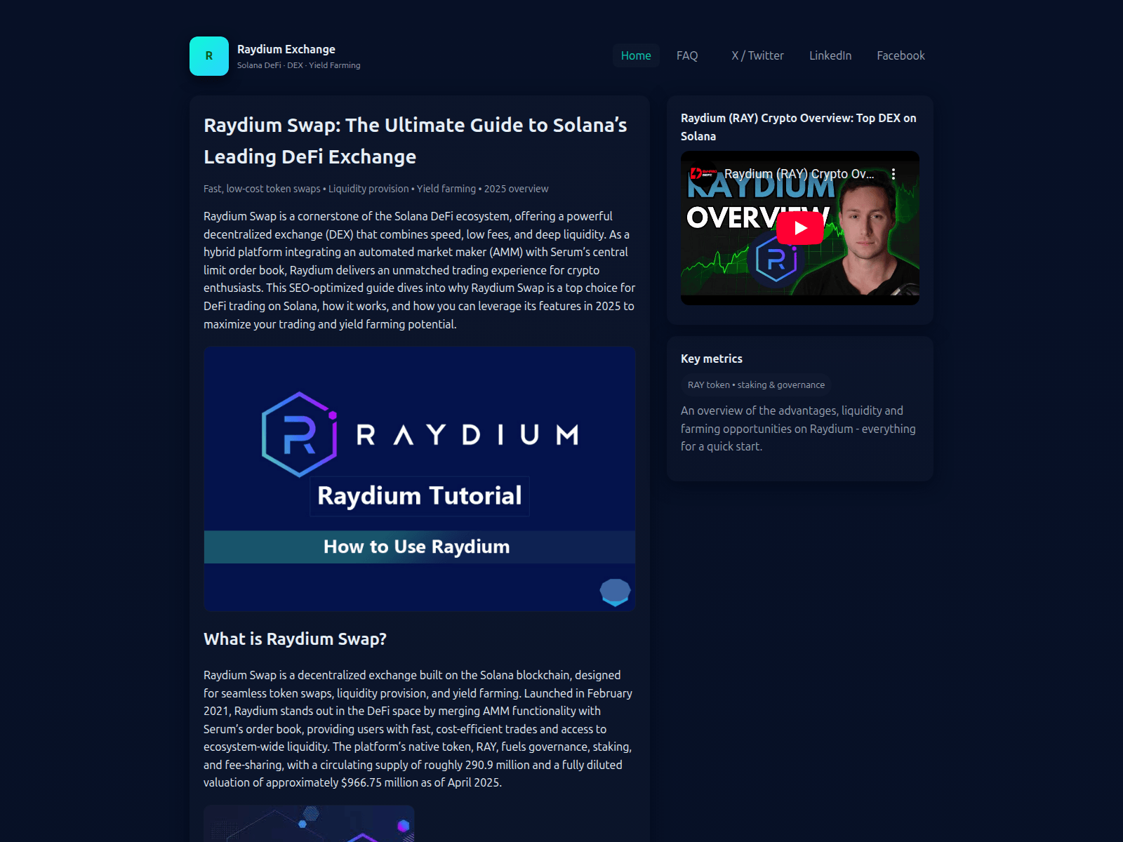 Screenshot of raydium-sol.cc