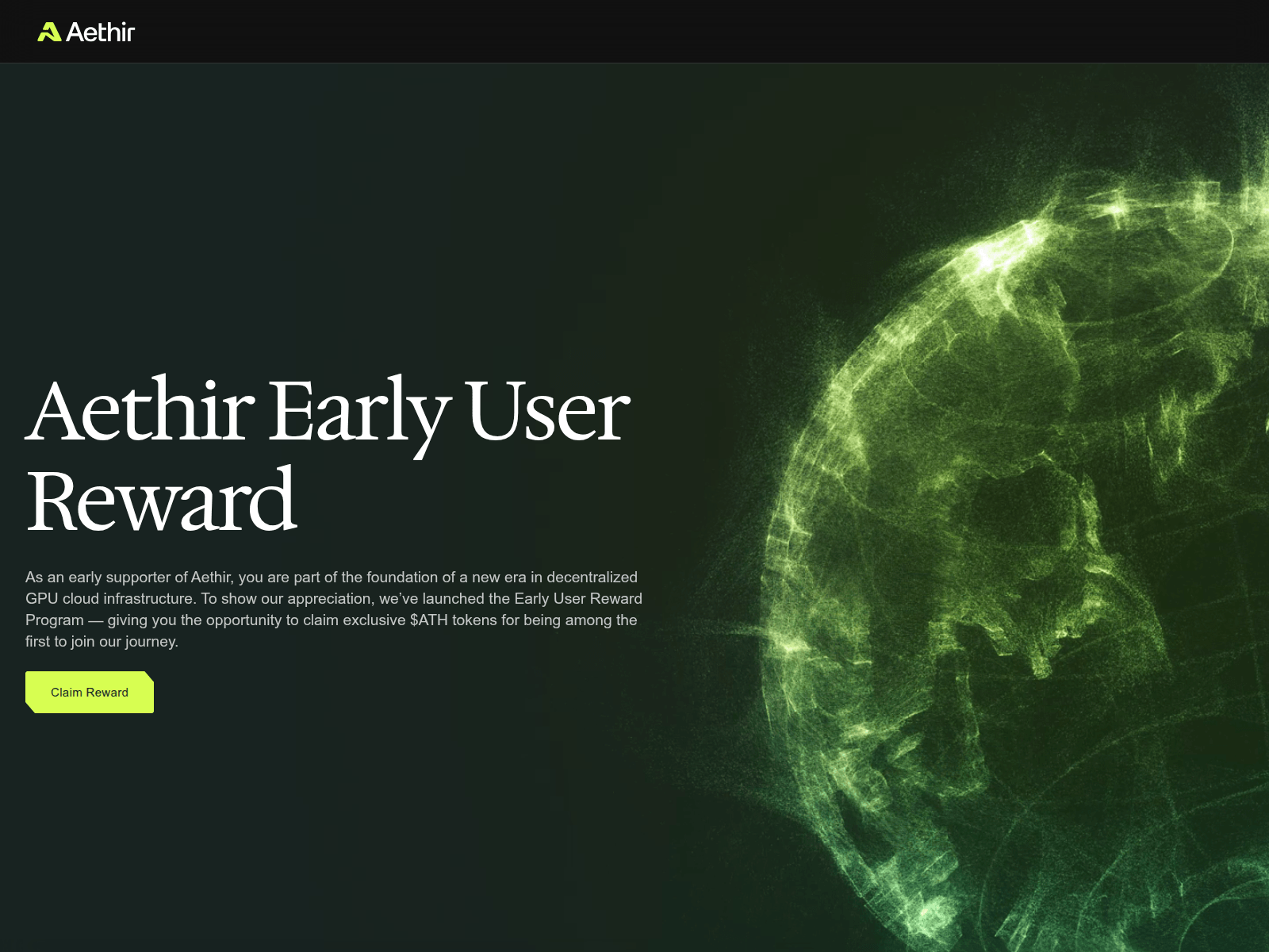 Screenshot of aethirrewards.live