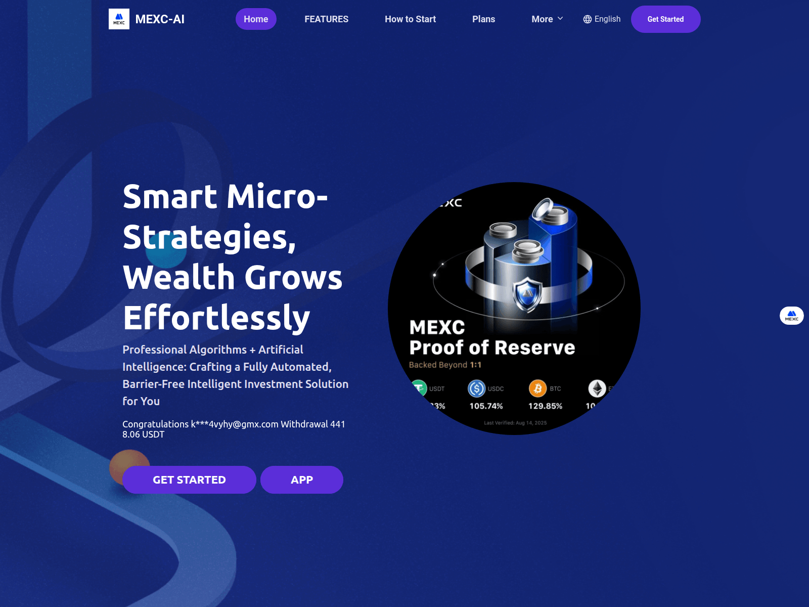 Screenshot of mexc168.cyou