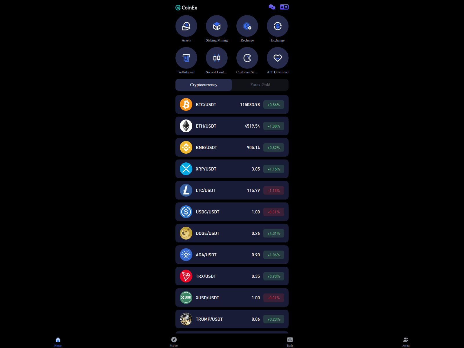 Screenshot of coinexmax.cc