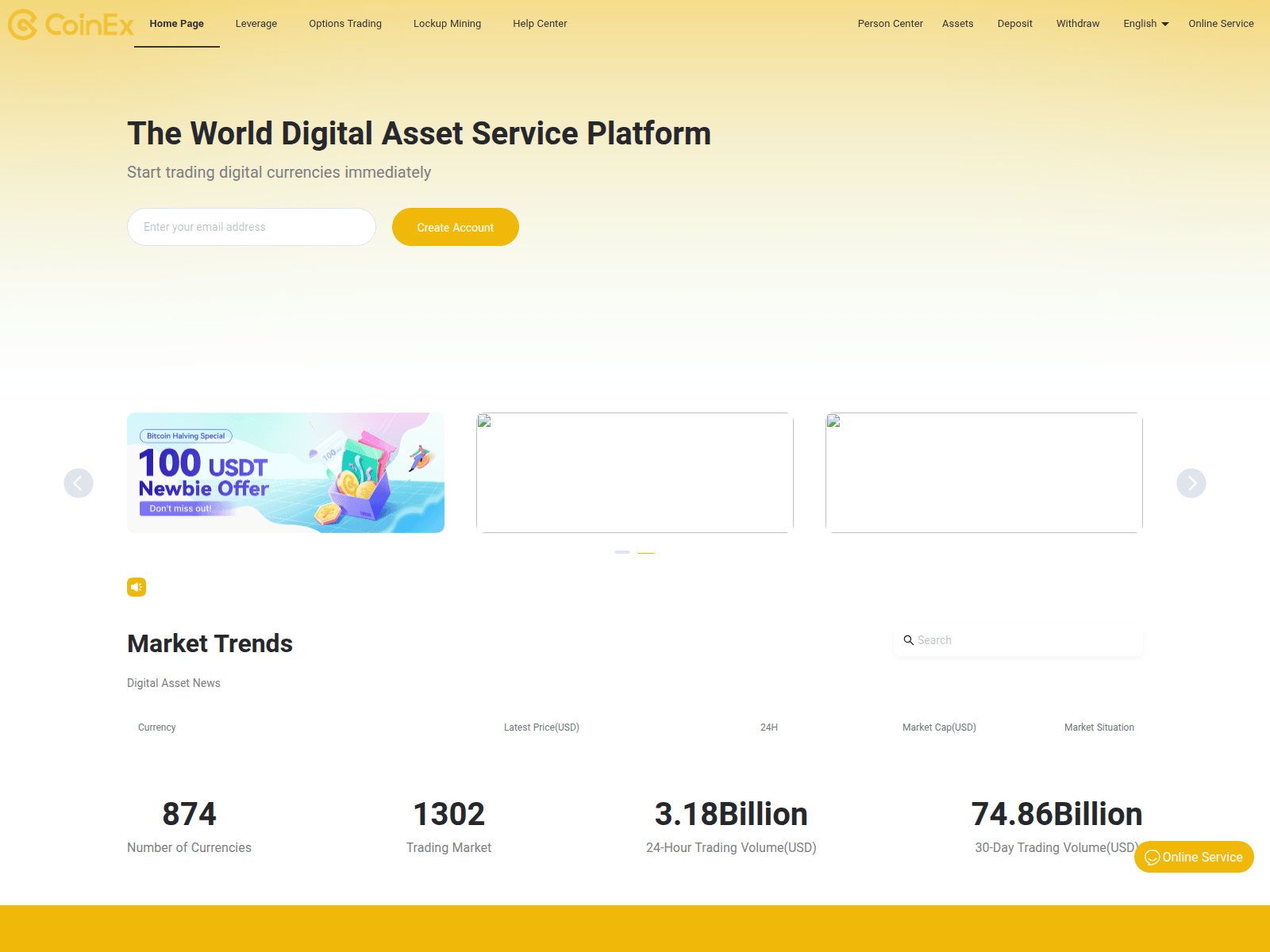 Screenshot of coinexyy.com