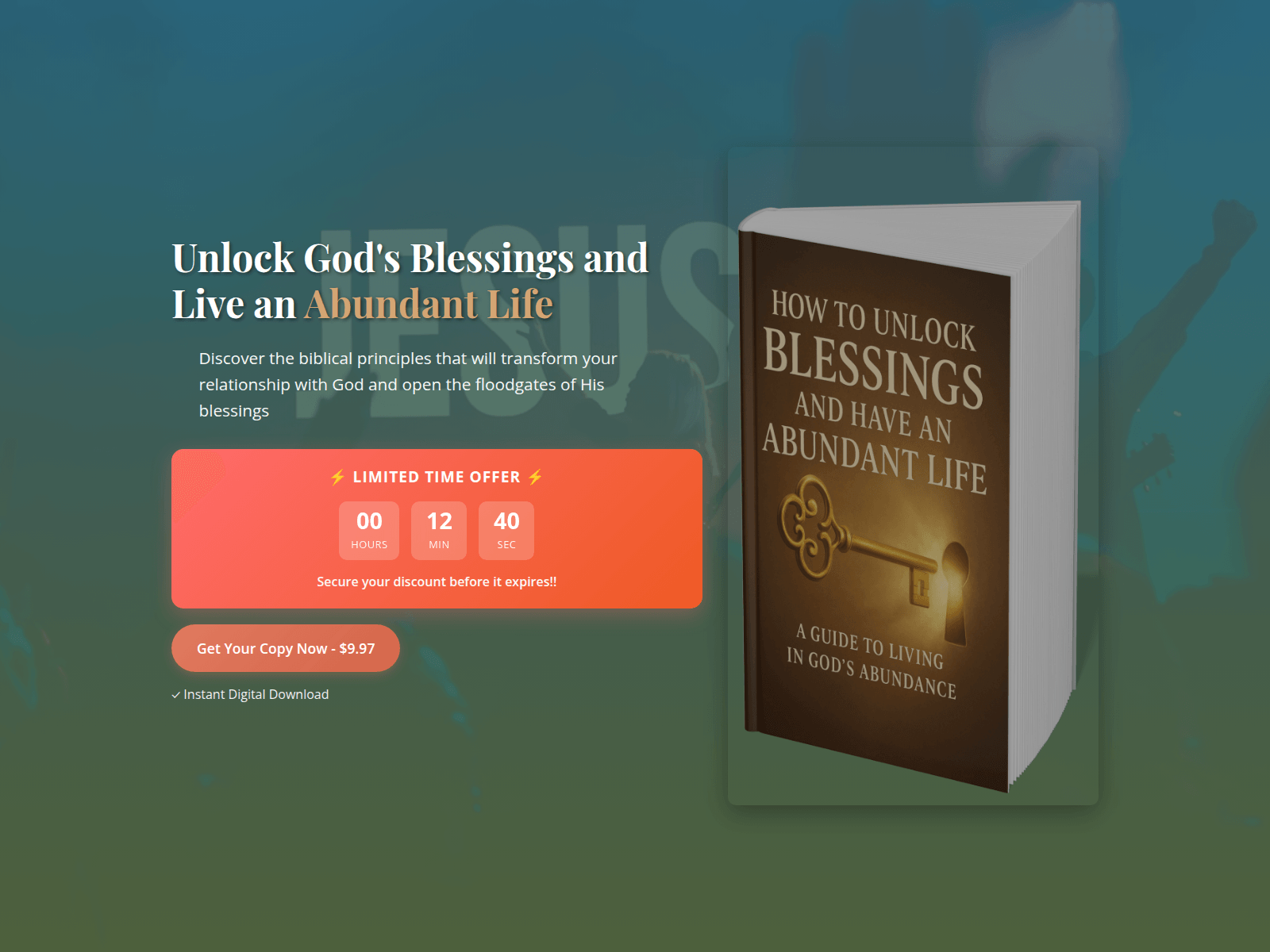 Screenshot of claimingblessings.bmepub.com