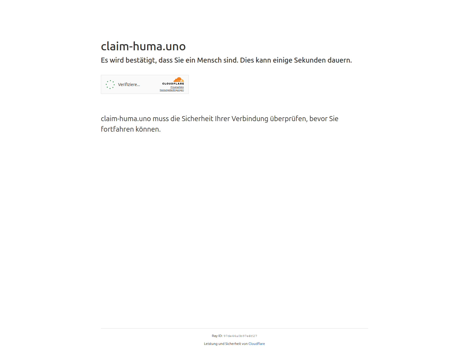 Screenshot of claim-huma.uno