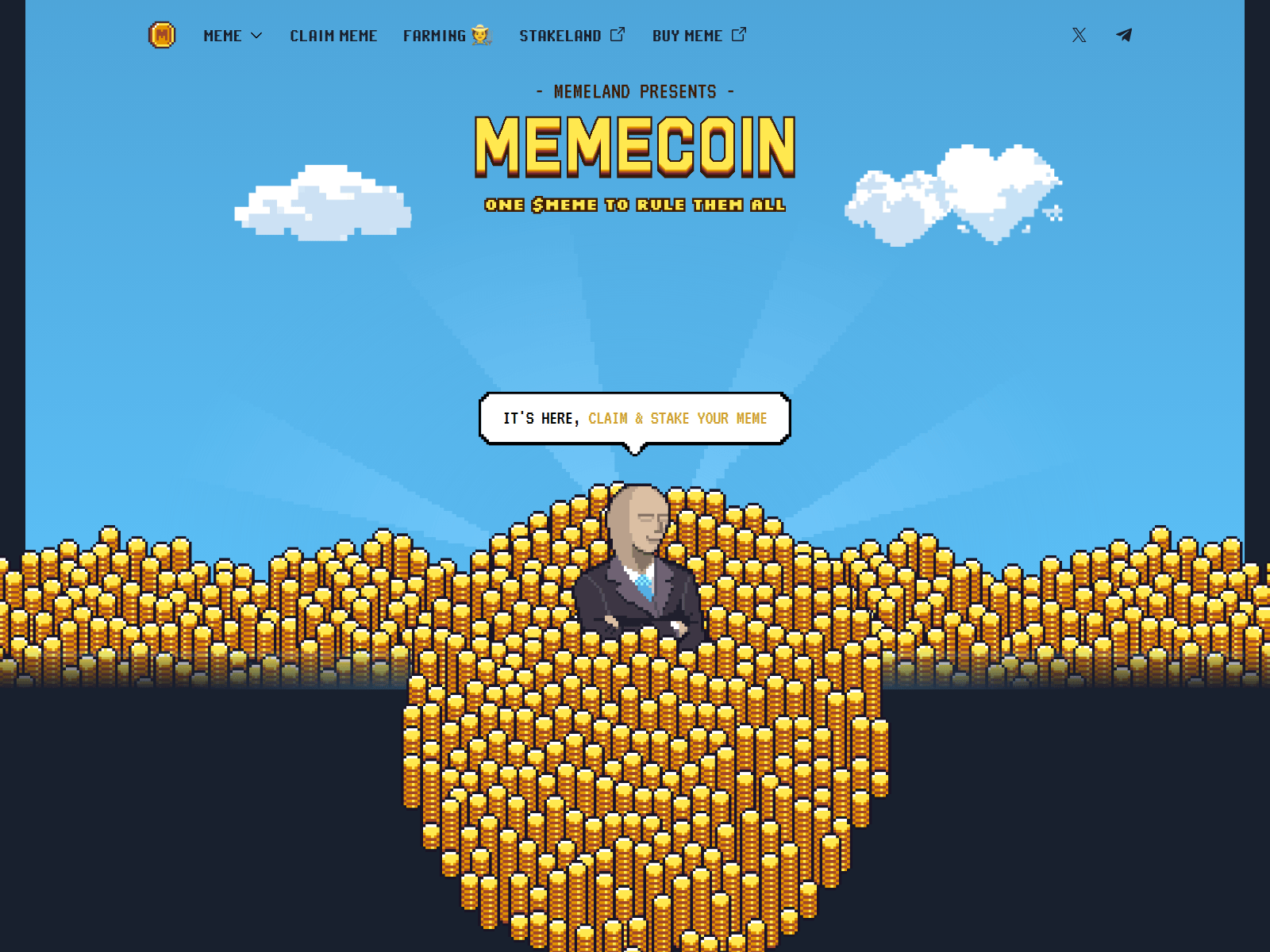 Screenshot of claimyourmeme.xyz