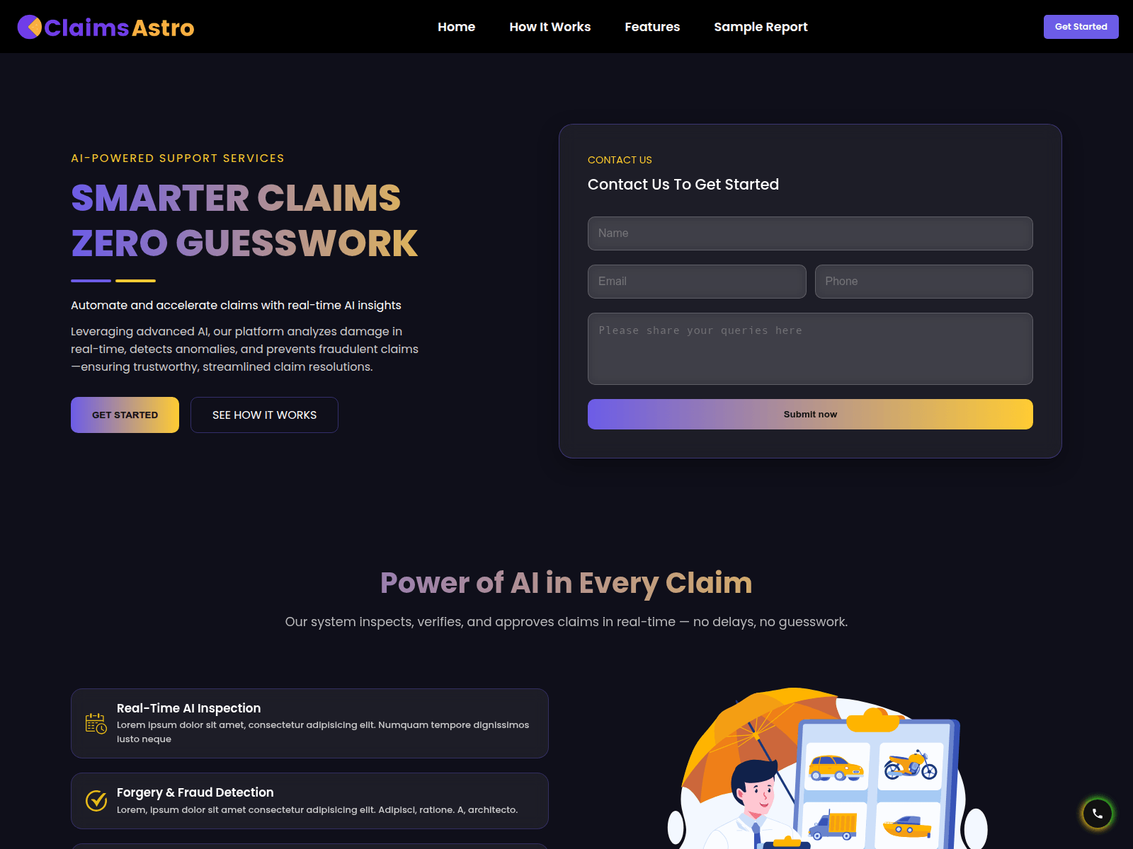 Screenshot of claimsastro.com