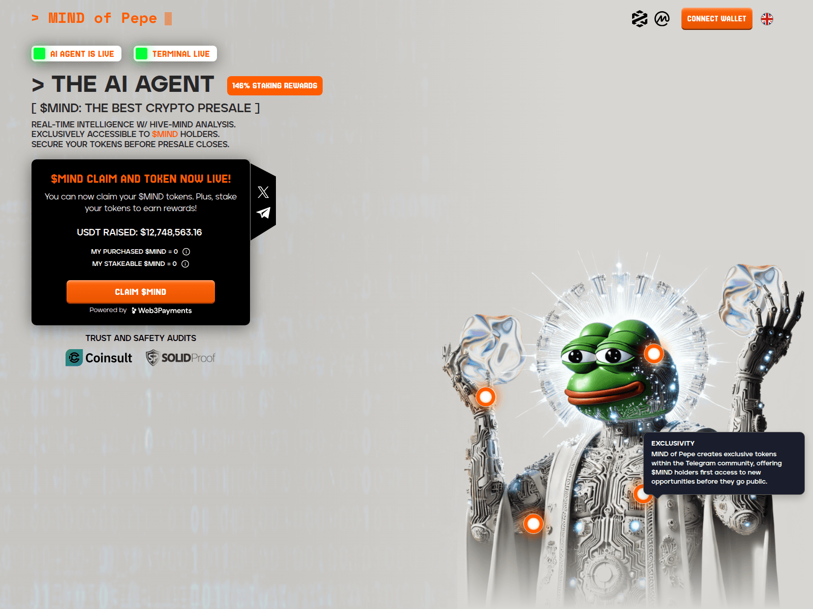 Screenshot of claim.mindof-pepe.world