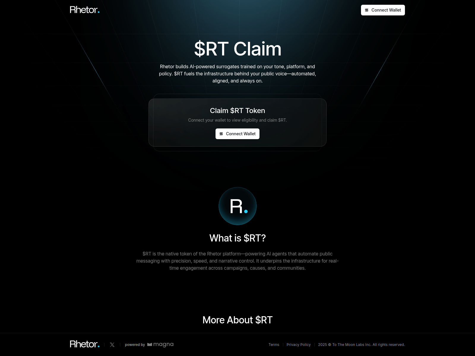 Screenshot of claim.rhetor.ai
