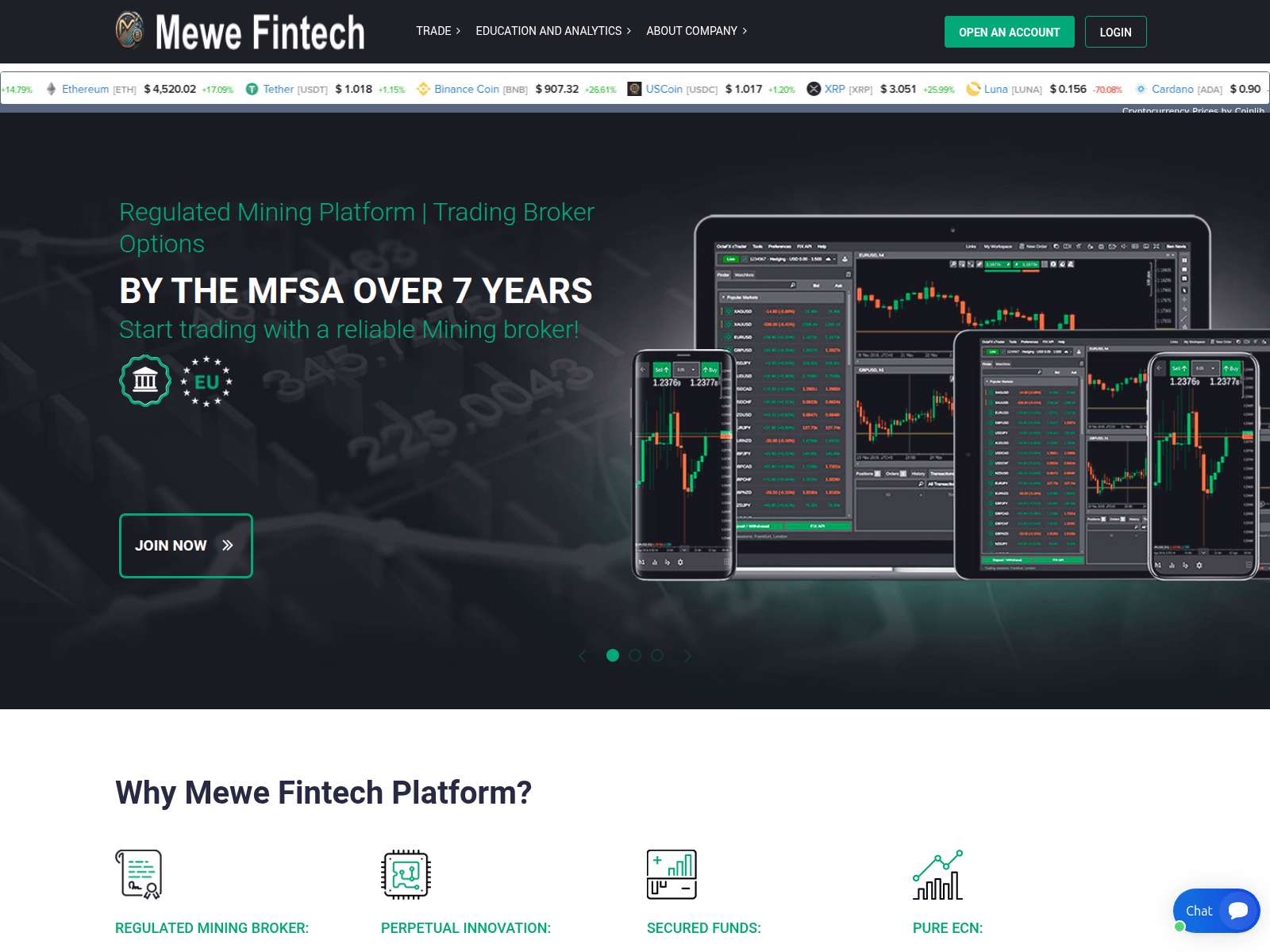 Screenshot of mewe-fintech.com