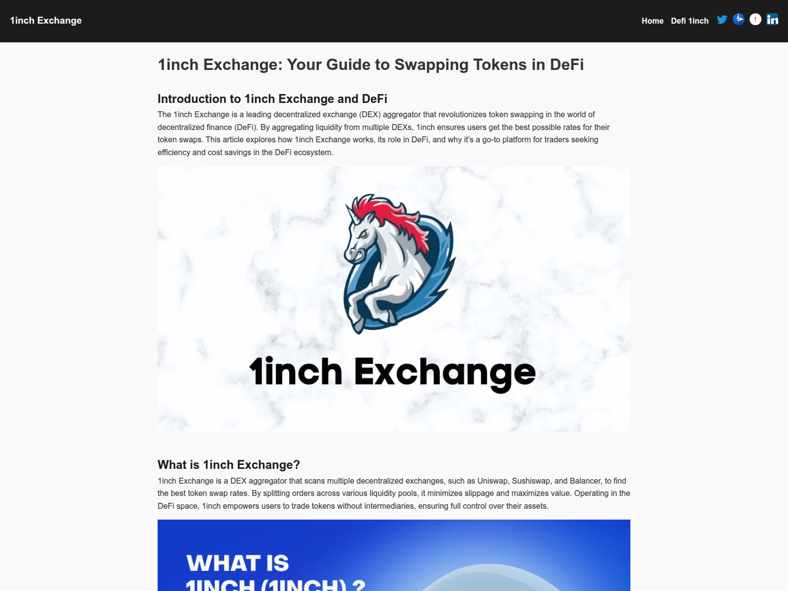 Screenshot of 1inch-web.cc