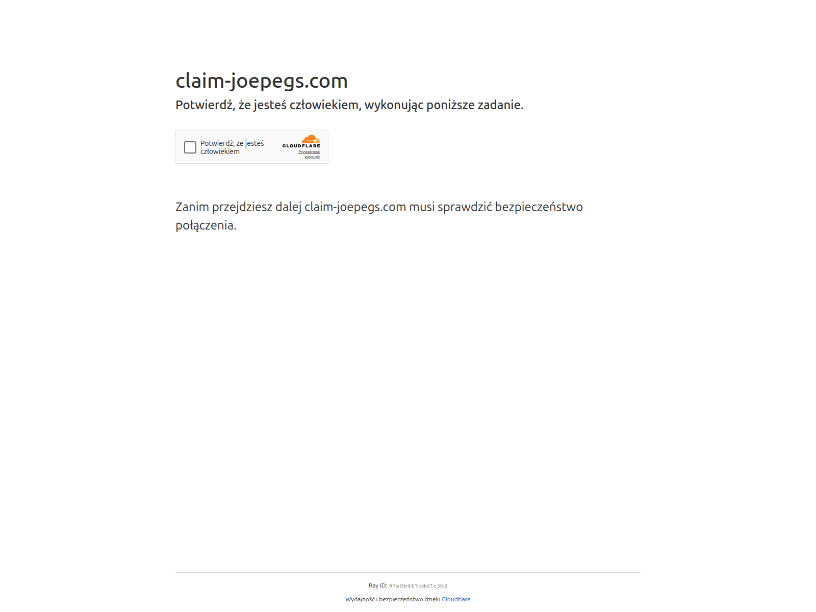 Screenshot of claim-joepegs.com