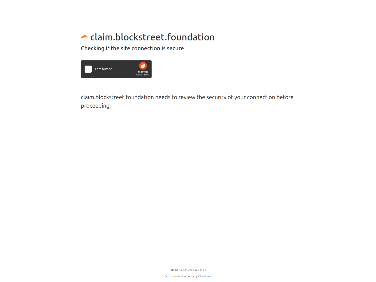 Screenshot of claim.blockstreet.foundation