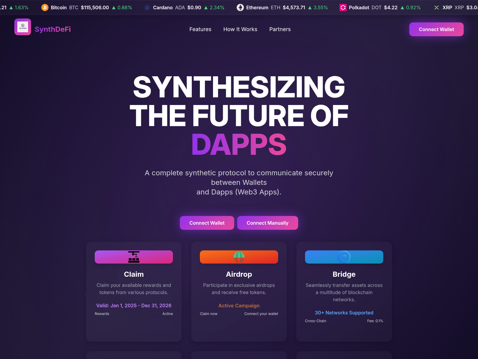 Screenshot of connectdesxclaim.xyz