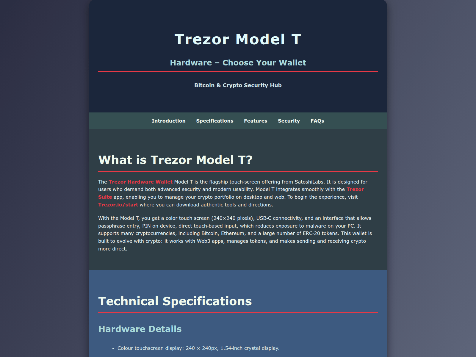 Screenshot of trezor-hardware-wallet-tr.pages.dev
