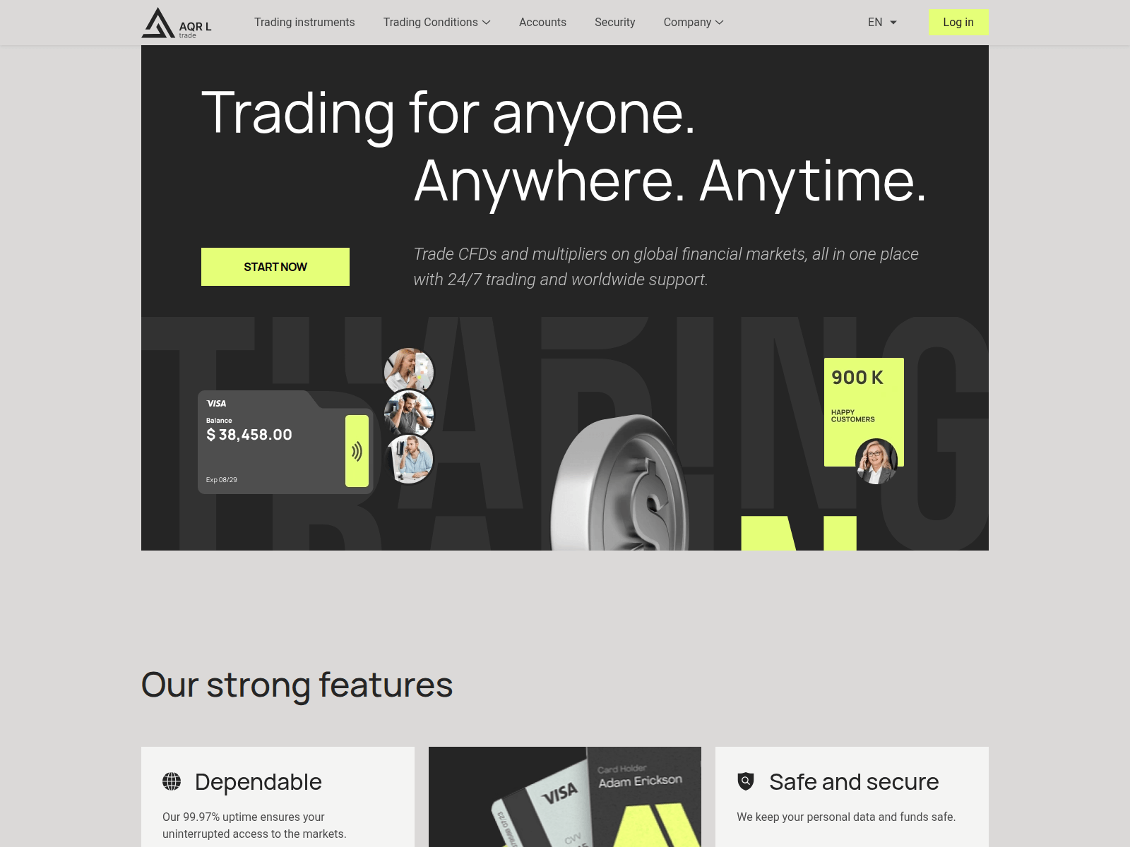 Screenshot of aqrl-trade.com