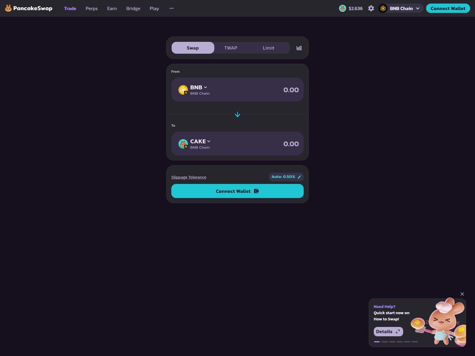 Screenshot of www.pancakeswap.gho-v4.com