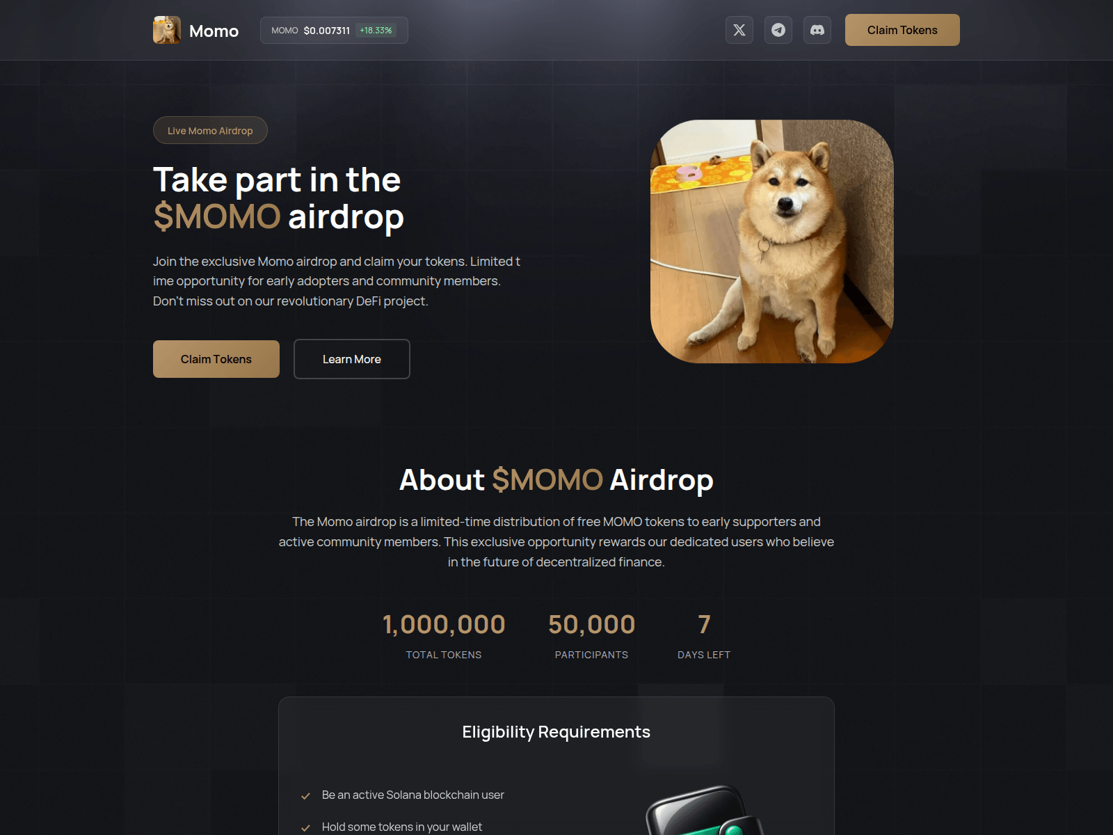 Screenshot of momo.onsol.pro